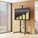 AISENS - SOPORTE DE SUELO ECO CON RUEDAS Y MANIVELA, BANDEJA PARA DVD Y SOPORTE DE CAMARA PARA MONITOR/TV 120KG DE 60-100, NEGRO AISENS - SOPORTE DE SUELO ECO CON RUEDAS Y MANIVELA, BANDEJA PARA DVD Y SOPORTE DE CAMARA PARA MONITOR/TV 120KG DE 60-100, NEGRO