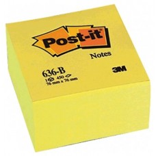 CUBO 450 HOJAS NOTAS ADHESIVAS 76X76MM CANARY YELLOW 636-B POST-IT 7100172238 (Espera 4 dias)