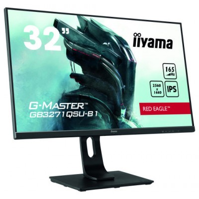MONITOR IIYAMA 32" GAMING G-MASTER, GB3271QSU-B1,QHD, 2560 x 1440, 1MS, 165HZ, ALT, INCL, REG ALT, USB, HDMI, DISPLAYPORT (Espera 4 dias)