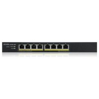 ZYXEL GS1915-8EP, 8-PORT GBE POE SMART HYBRID MODE SWITCH, STANDALONE OR NEBULAFLEX CLOUD, 60 WATT 802.3AT, DESKTOP, FANLESS (Espera 4 dias)