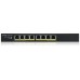 ZYXEL GS1915-8EP, 8-PORT GBE POE SMART HYBRID MODE SWITCH, STANDALONE OR NEBULAFLEX CLOUD, 60 WATT 802.3AT, DESKTOP, FANLESS (Espera 4 dias)