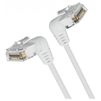 CABLE DE RED LATIGUILLO ACODADO RJ45 UTP CAT6A AWG32 1 M BLANCO VENTION (Espera 4 dias)