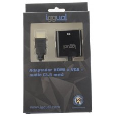 iggual Adaptador HDMI a VGA + audio (3.5 mm)