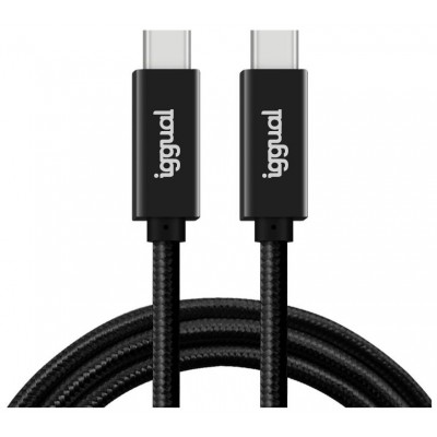 iggual Cable USB-C 3.2 Gen2x2 100W 5A 4K 1m nylon