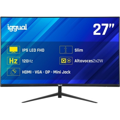iggual Monitor 27" 1ms FHD 120Hz VGA HDMI DP MM iggual Monitor 27" 1ms FHD 120Hz VGA HDMI DP MM