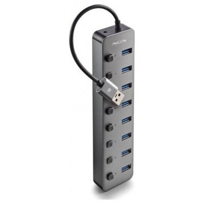 HUB USB 3.0  NGS CON 8 PUERTOS CON INTERRUPTOR