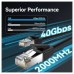 CABLE DE RED LATIGUILLO RJ45 CAT.8 SFTP AWG26 2 M NEGRO VENTION (Espera 4 dias)