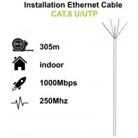 Ewent Bobina cable red Cat. 6 U/UTP, LSZH, 305mt