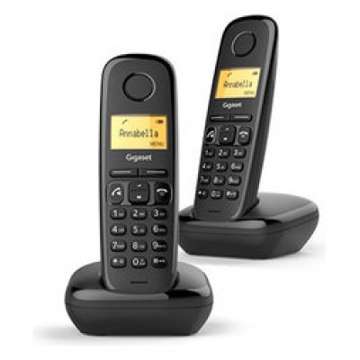 Gigaset A270 Duo Teléfono DECT Identificador de llamadas Negro (Espera 4 dias)