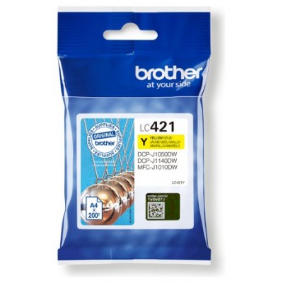 BROTHER Cartucho de tinta amarillo LC421Y para DCP-J1050DW / DCP-J1140DW / MFC-J1010DW