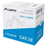 BOBINA CABLE RED LANBERG FTP RJ45 100 MB/S SOLIDO CCA AWG24 305M GRIS BOBINA CABLE RED LANBERG FTP RJ45 100 MB/S SOLIDO CCA AWG24 305M GRIS