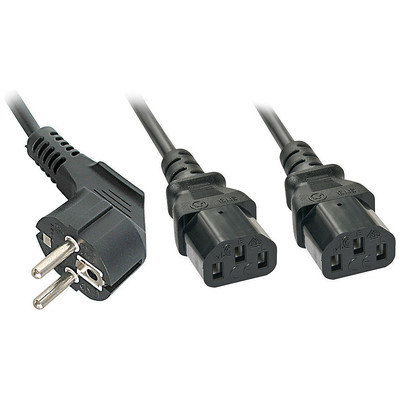 Lindy 30048 cable de transmisi&oacute;n Negro CEE7/14 (Espera 4 dias)