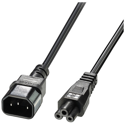 Lindy 30340 cable de transmisi&oacute;n Negro 1 m C14 acoplador C5 acoplador (Espera 4 dias)