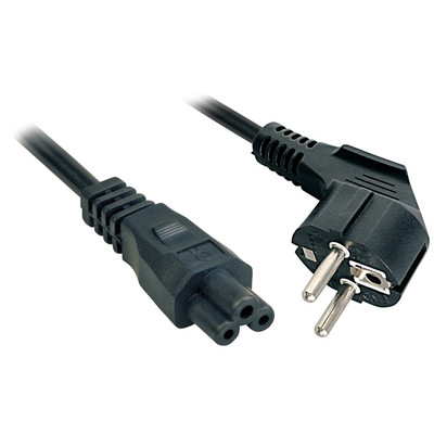 Lindy 5m, CEE 7/7 - IEC 320 C5 Negro CEE7/7 C5 acoplador (Espera 4 dias)