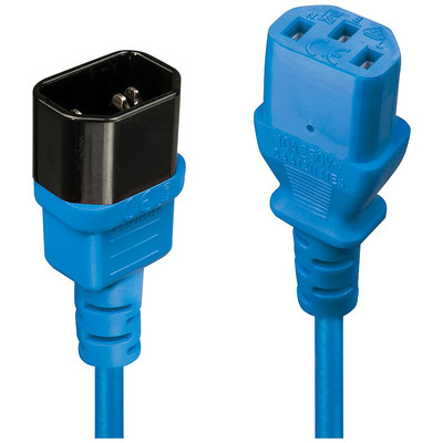 Lindy 30470 cable de transmisi&oacute;n Azul 0,5 m C14 acoplador C13 acoplador (Espera 4 dias)