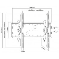 SOPORTE MONITOR/TV 37-70 INCLI 75KG 83mm NEGRO TOOQ