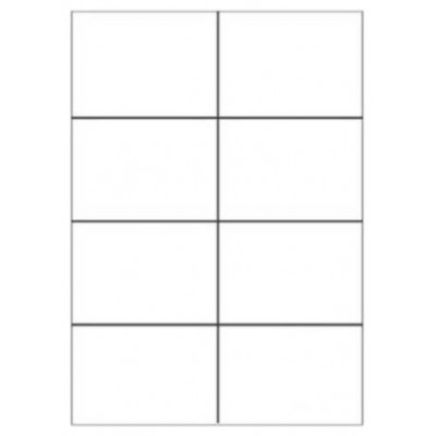 CAJA 100 HOJAS ETIQUETAS BLANCAS SIN MÁRGENES-LÁSER/INYECCIÓN DE TINTA/FOTOCOPIADORAS-105X74 MM MEGASTAR LP4MS-10574 (Espera 4 dias)