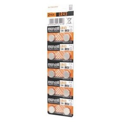 PILAS LR43 MAXELL LR0043-B10 1.5V BLISTER 10 UNIDADES PILAS LR43 MAXELL LR0043-B10 1.5V BLISTER 10 UNIDADES
