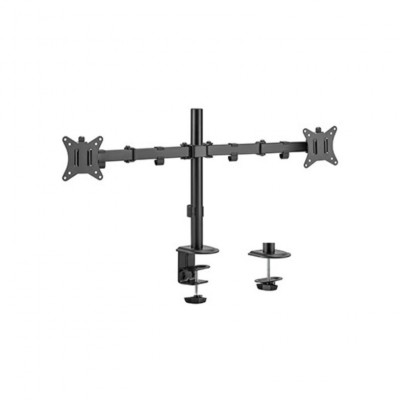 ADJUSTABLE DESK 2DISPLAY MOUNTING ARM ROTATE TILT SWIVEL 17""-32""? UP TO 9 KG