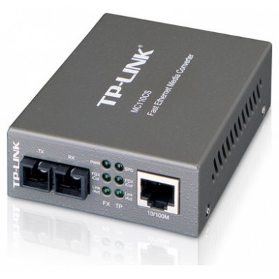 CONVERSOR MEDIOS TP LINK MC110CS MONO MODE SC/UPC - RJ45 FAST 20KM