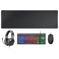 MARS GAMING Combo Gaming MCP-RGB3 4EN1 Negro