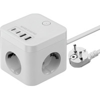 CARGADOR CUBO 3xAC + 2xUSB-C + 2xUSB-A 35W PD+GaN TYPE-F BLANCO MARS GAMING (Espera 4 dias) CARGADOR CUBO 3xAC + 2xUSB-C + 2xUSB-A 35W PD+GaN TYPE-F BLANCO MARS GAMING (Espera 4 dias)