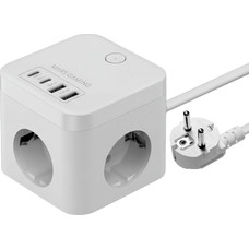 CARGADOR CUBO 3xAC + 2xUSB-C + 2xUSB-A 35W PD+GaN TYPE-F BLANCO MARS GAMING (Espera 4 dias) CARGADOR CUBO 3xAC + 2xUSB-C + 2xUSB-A 35W PD+GaN TYPE-F BLANCO MARS GAMING (Espera 4 dias)