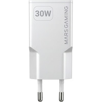 CARGADOR USB PARED USB-C + USB-A GaN 30W BLANCO MARS GAMING (Espera 4 dias)