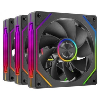 KIT 3 VENTILADORES AUXILIAR MF-LINKFINITY 2R NEGRO MARS GAMING (Espera 4 dias)