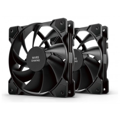 KIT 2 VENTILADORES AUXILIAR MFPWMX2 NEGRO MARS GAMING (Espera 4 dias)