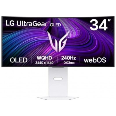 MONITOR LG, 34 PULGADAS, 34GX90SA-W, 86,4 CM, 3440 X 1440 PIXELES, WIDE QUAD HD, OLED, BLANCO (Espera 4 dias)