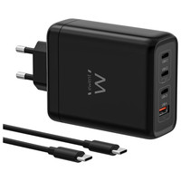 EWENT Cargador USB 140W GaN Fast 4-puertos 2m EWENT Cargador USB 140W GaN Fast 4-puertos 2m