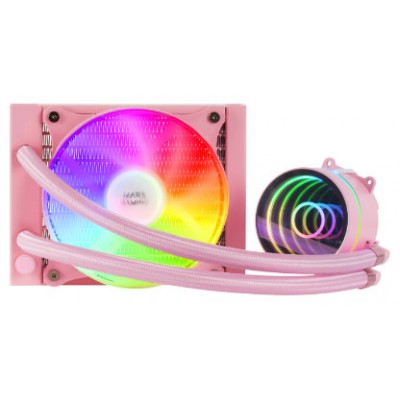 Mars Gaming ML-ONE120 Rosa Refrigeración Líquida CPU TDP 200W Espejo Infinito Ventilador FRGB Silencioso Multisocket Universal (Espera 4 dias)