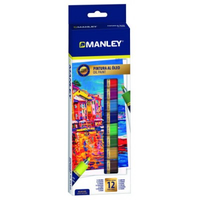 ESTUCHE PINTURA AL OLEO 12 X 12ML MANLEY MOP00012 (Espera 4 dias)