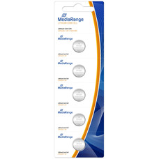 MEDIARANGE 5 Pilas de boton litio CR1220 3V 45mAh premium (blister de 5 pilas)