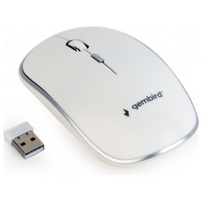 RATON GEMBIRD OPTICO SILENCIOSO BLANCO RF INALAMBRICO PILAS