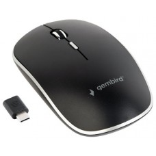 RATON GEMBIRD OPTICO 1600 DPI NEGRO RECEPTOR USB-C RF INALAMBRICO PILAS
