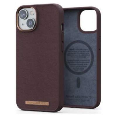 FUNDA MAGSAFE IPHONE 14 PIEL MARRON OSCURO NJORD (Espera 4 dias)