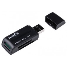 LECTOR DE TARJETAS NATEC MINI ANT 3 SDHC MMC M2 MICROSD USB 2.0 NEGRO