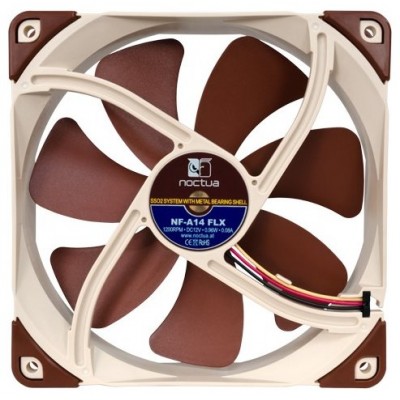 NOCTUA VENTILADOR CAJA NF-A14 FLX, 140MM FAN, 140X140X25MM, 12V, 1200RPM/1050RPM/900RPM, 19,2 DB(A), 115,5 M3/H, 1,51 MM H2O, 3 PINES (Espera 4 dias)