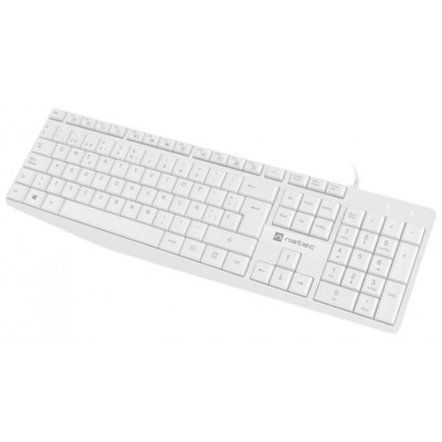 TECLADO NATEC NAUTILUS SLIM LAYOUT 106 TECLAS BLANCO