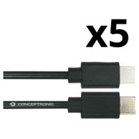 KIT 5 UNIDADES CABLE USB 3.0 A MACHO A USB-C  NORTESS