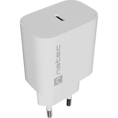 CARGADOR NATEC RIBERA 20W 1XUSB-C PD3.0 BLANCO