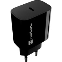 CARGADOR NATEC RIBERA 20W 1XUSB-C PD3.0 NEGRO
