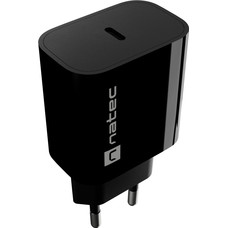 CARGADOR NATEC RIBERA 20W 1XUSB-C PD3.0 NEGRO