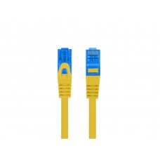 CABLE RED LANBERG CAT.6A S/FTP LSZH CCA 0.5M AMARILLO FLUKE PASSED