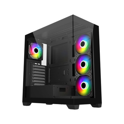 FSP CAJA M340-BA (ATX MID TOWER, USB3.0 X 2, TYPE-C, 120MM REVERSE ARGB FANS&times; 3 & REAR ARGB FAN X 1 (Espera 4 dias)