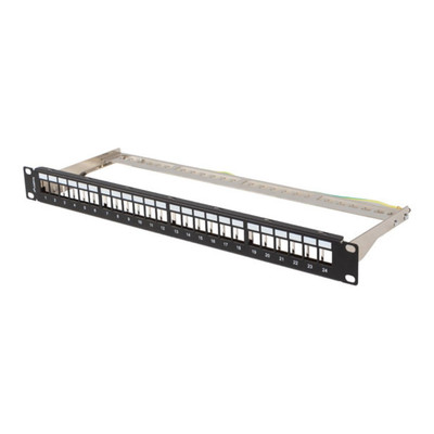 PATCH PANEL LANBERG 24 PUERTOS 1U RACK 19" FTP PARA MODULOS KEYSTONE NEGRO PATCH PANEL LANBERG 24 PUERTOS 1U RACK 19" FTP PARA MODULOS KEYSTONE NEGRO