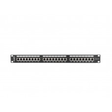 PATCH PANEL LANBERG 24 PUERTOS 1U 19" CAT.6 SFTP NEGRO