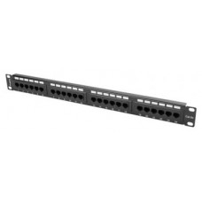 PATCH PANEL LANBERG CAT.5E UTP 24 PUERTOS 1U RACK 19 NEGRO